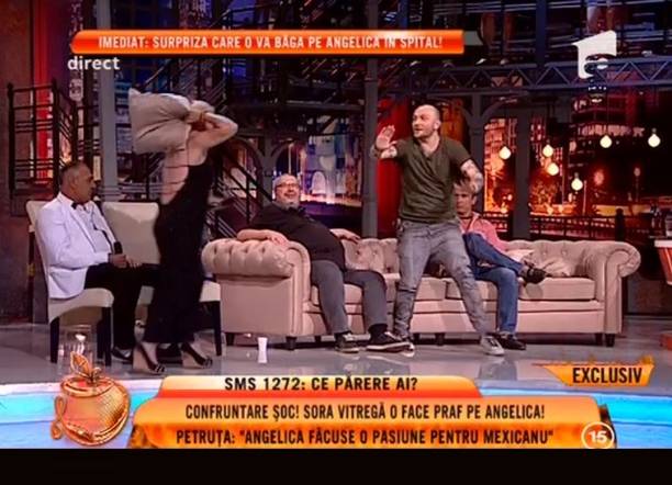 Circ în direct! Angelica Constantin s-a manifestat ca la ușa cortului în platoul lui Capatos. Lazarus, mai, mai să o pocnească!