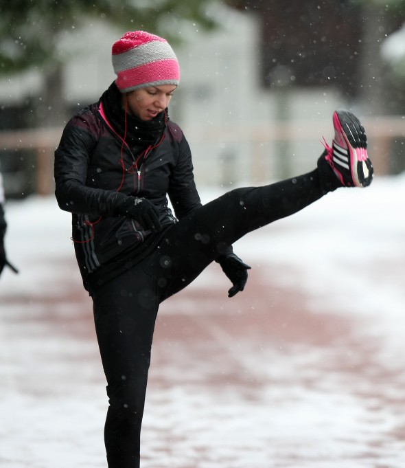 Antrenament Simona Halep la Poiana Brașov. Foto: Alex Dobre