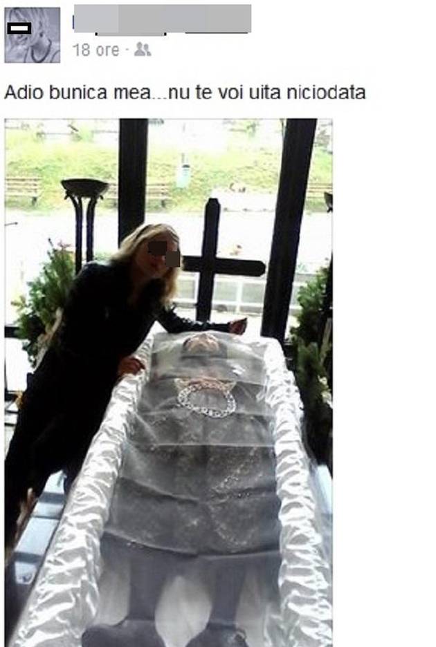 Halucinant! O tânără din Cluj a postat pe Facebook un selfie cu bunica moartă | FOTO