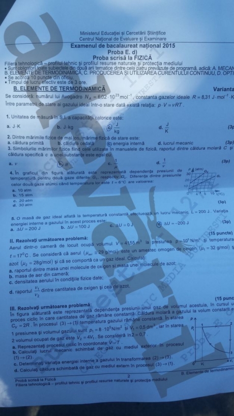 BACALAUREAT 2015 SESIUNEA DE TOAMNĂ. Ce subiecte s-au dat la PROBA OBLIGATORIE  