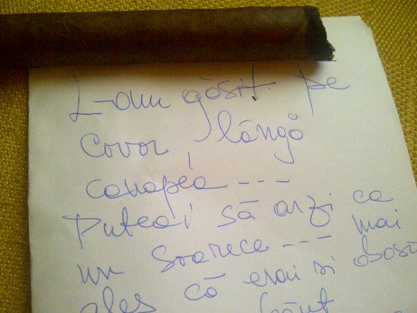 BILETUL pe care l-a găsit Codin Maticiuc, lângă canapeaua de acasă: ”PUTEAI SĂ ARZI ca un șoarece”