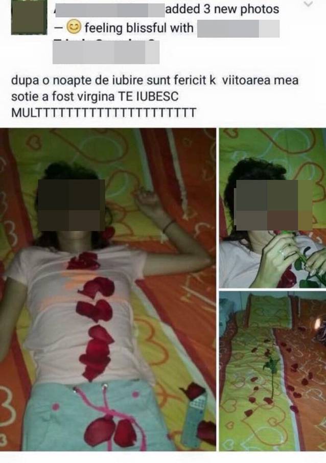 Halucinant! Ce a postat un român pe Facebook, după ce și-a dezvirginat iubita