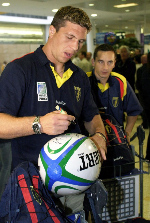 RUGBY RWC ROMANIA ARRIVAL