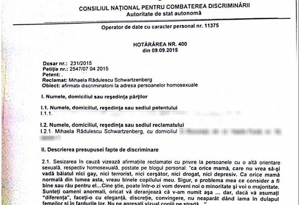 Mihaela Rădulescu, amendată pentru incitare la ură împotriva homosexualilor. Cât va trebui să plătească vedeta!