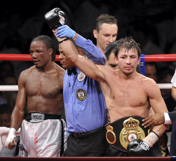 Gennady Golovkin vs Kasim Ouma WBA middleweight boxing