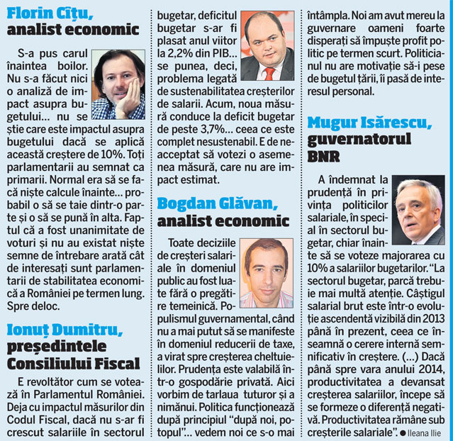 Pesediştii le-au promis, Cioloş trebuie să le plătească | Analiştii spun, la unison, că majorarea salariilor va destabiliza economia