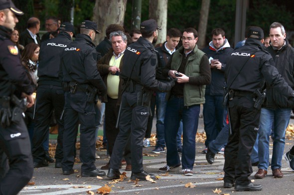 Security measures ahead of soccer match in Madrid