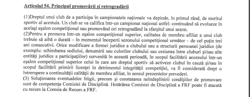 Statul FRF 2011 Art 54
