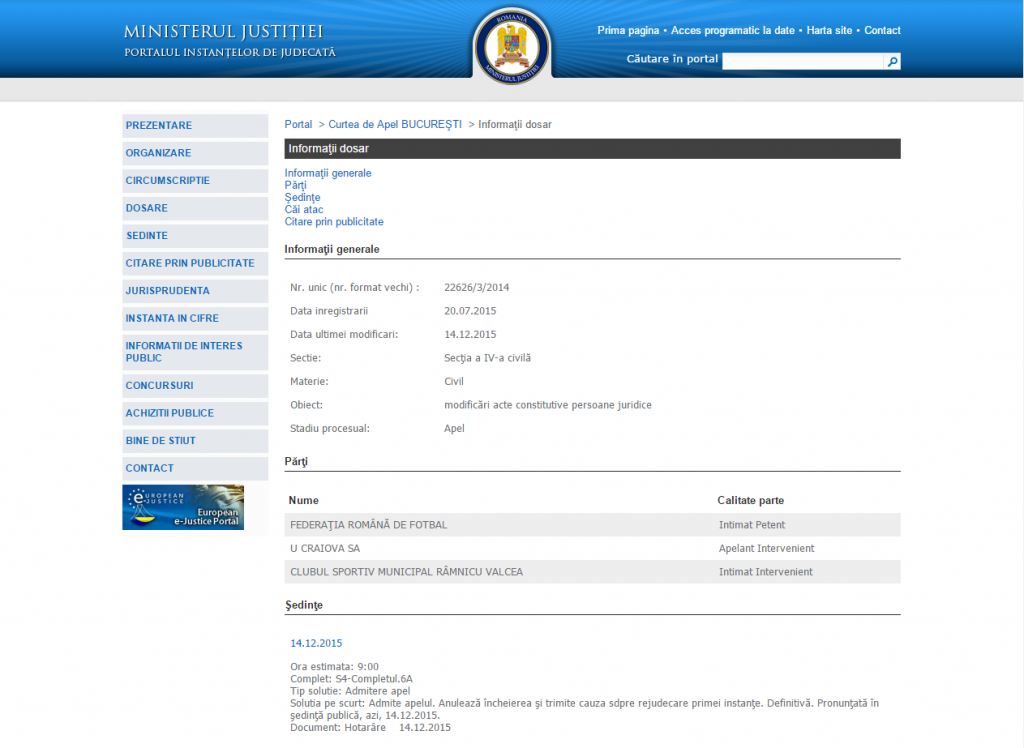 Statul FRF Curtea de Apel