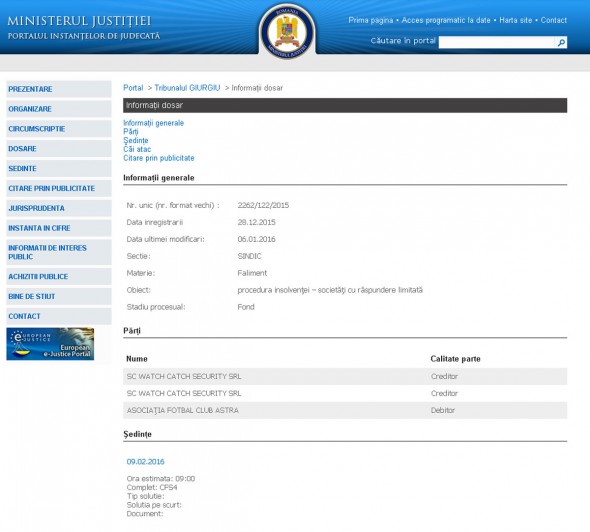 ASTRA-cerere-insolventa