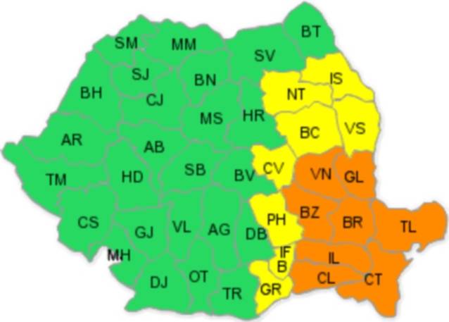 COD GALBEN de ninsori și viscol, PRELUNGIT. Care sunt județele vizate