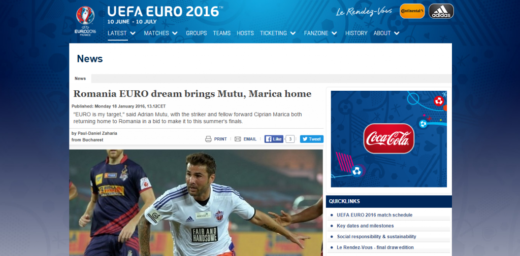 Mutu Marica UEFA
