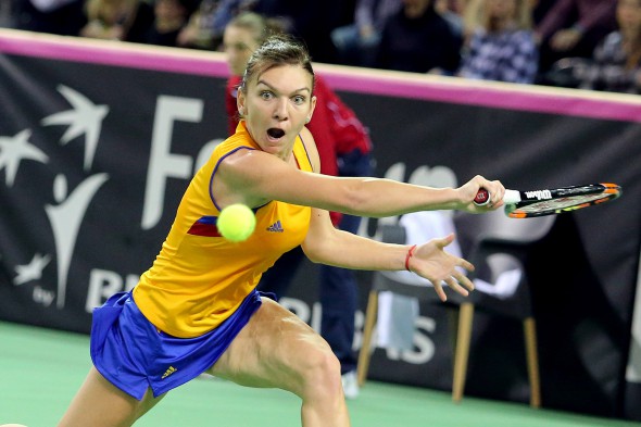 TENIS FEMININ:ROMANIA-CEHIA,SIMONA HALEP-KAROLINA PLISKOVA FED CUP (6.02.2016)