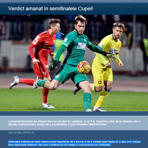 Cum s-a văzut ”eternul derby” pe site-urile oficiale ale cluburilor. Dinamo, ironizată fin de Steaua