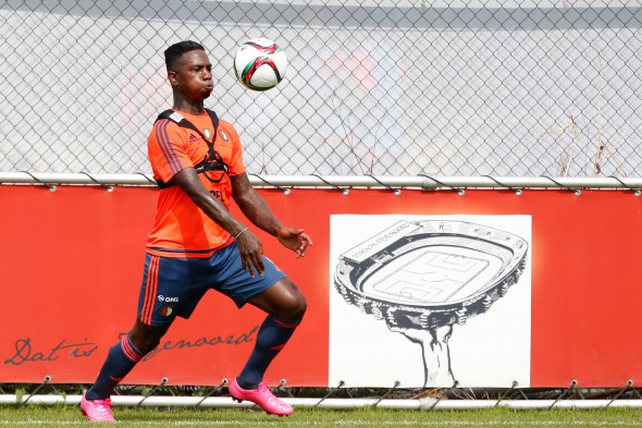 epa04874271 Dutch striker Eljero Elia trains with his new team Feyenoord Rotterdam for the first time in Rotterdam, the Netherlands, Thursday August 06 2015. The striker, coming from Werder Bremen, signed a two-year contract this morning. EPA/Bas Czerwinski